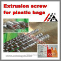 tornillo y barril para HDPE LDPE LLDPE film bowing bag haciendo línea de extrusora